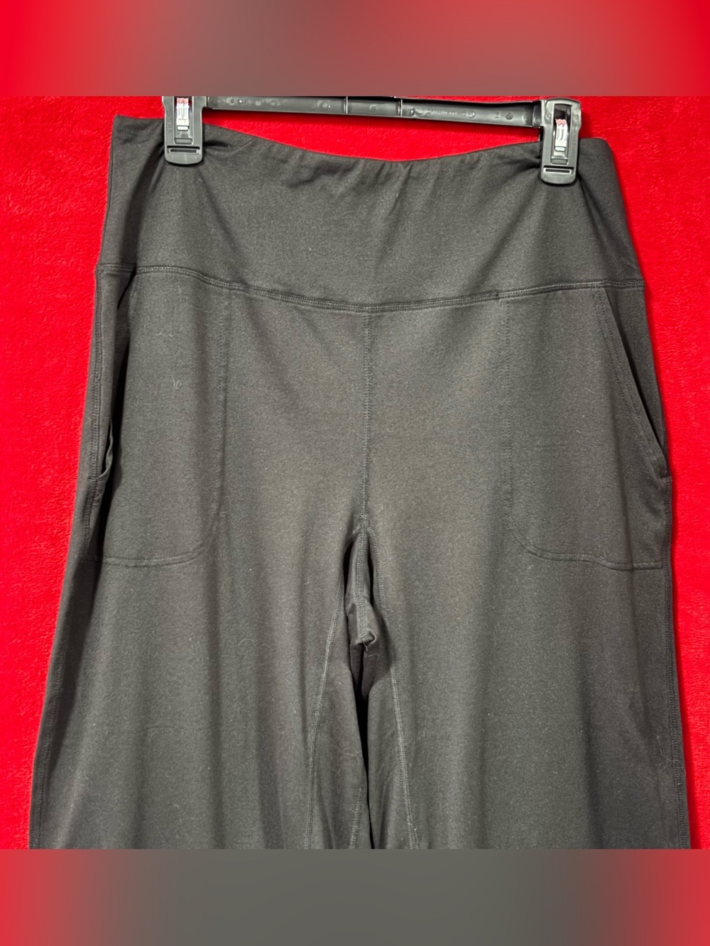 Jones New York Sport Wide Leg Crop Culotte Pants Black Women's Large - Picture 3 of 15